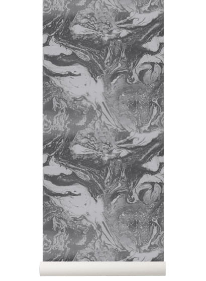 Tapete Marbling - Charcoal