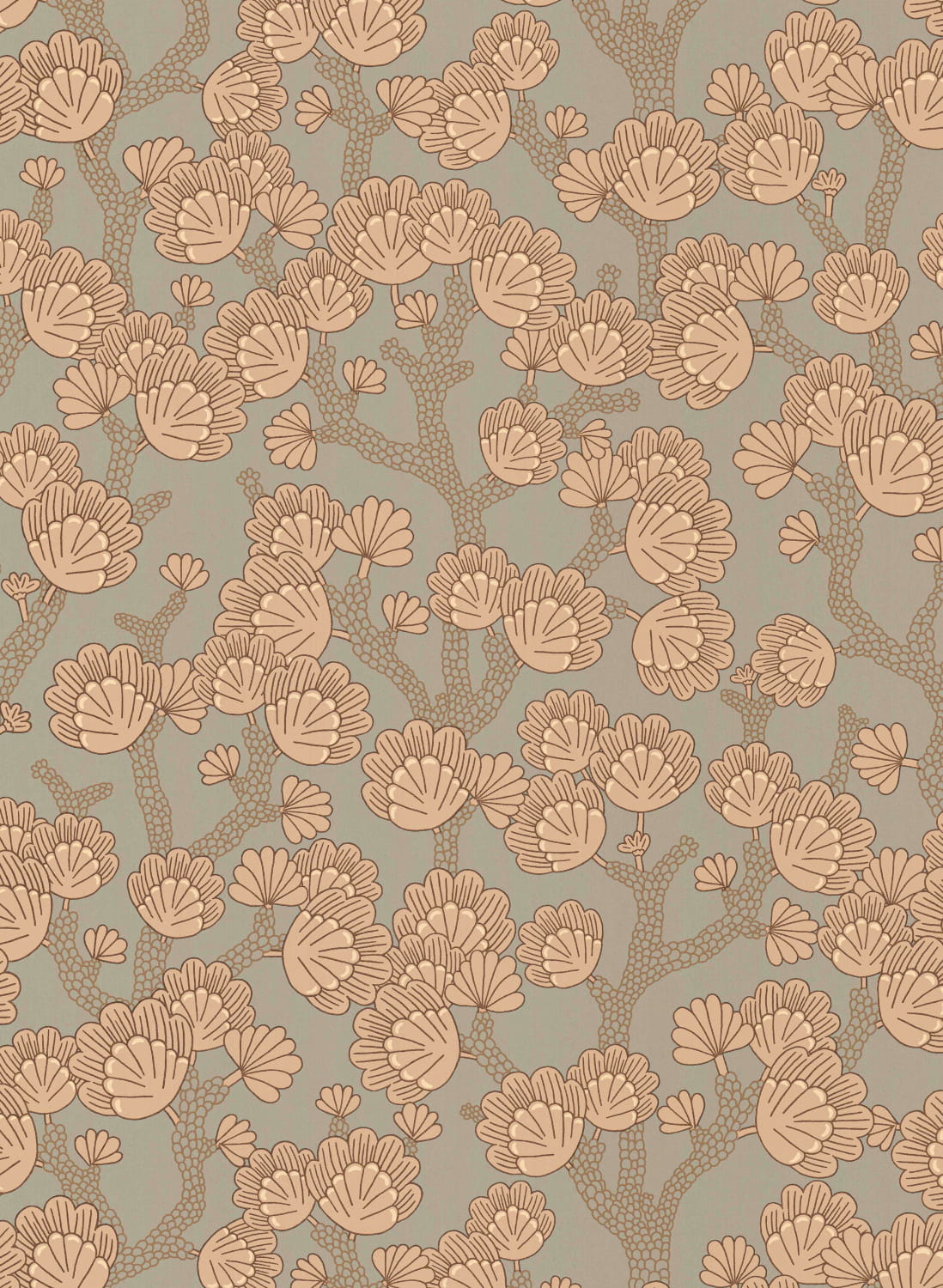 Tapete Beachy Breeze - Bay Tree Green