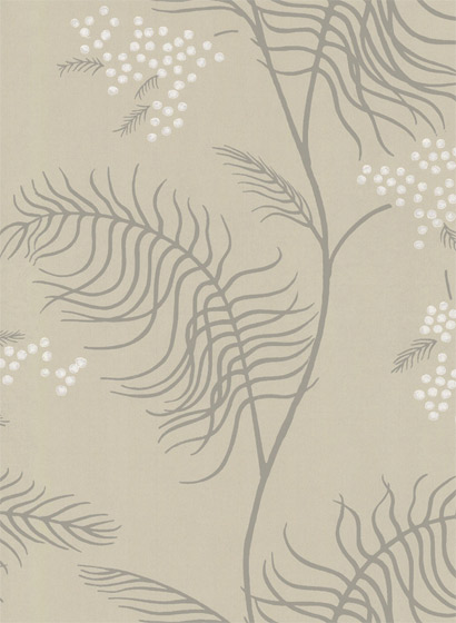 Tapete Mimosa - Chalk & Lilac Grey on Safari