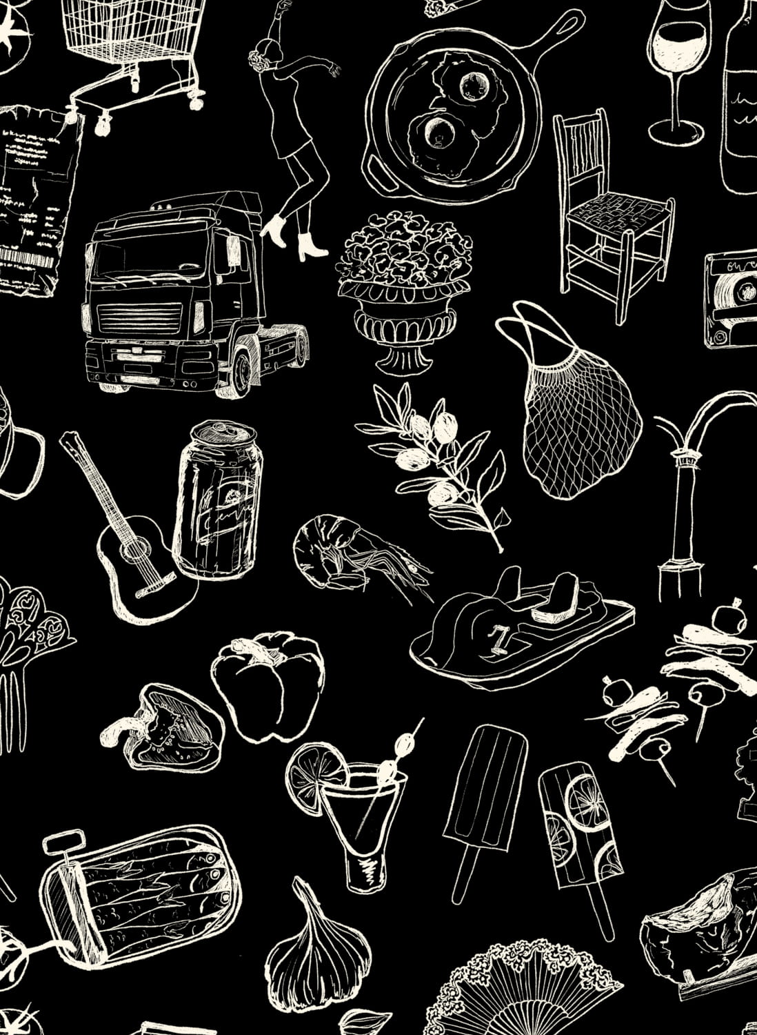 Tapete Souvenirs - Black
