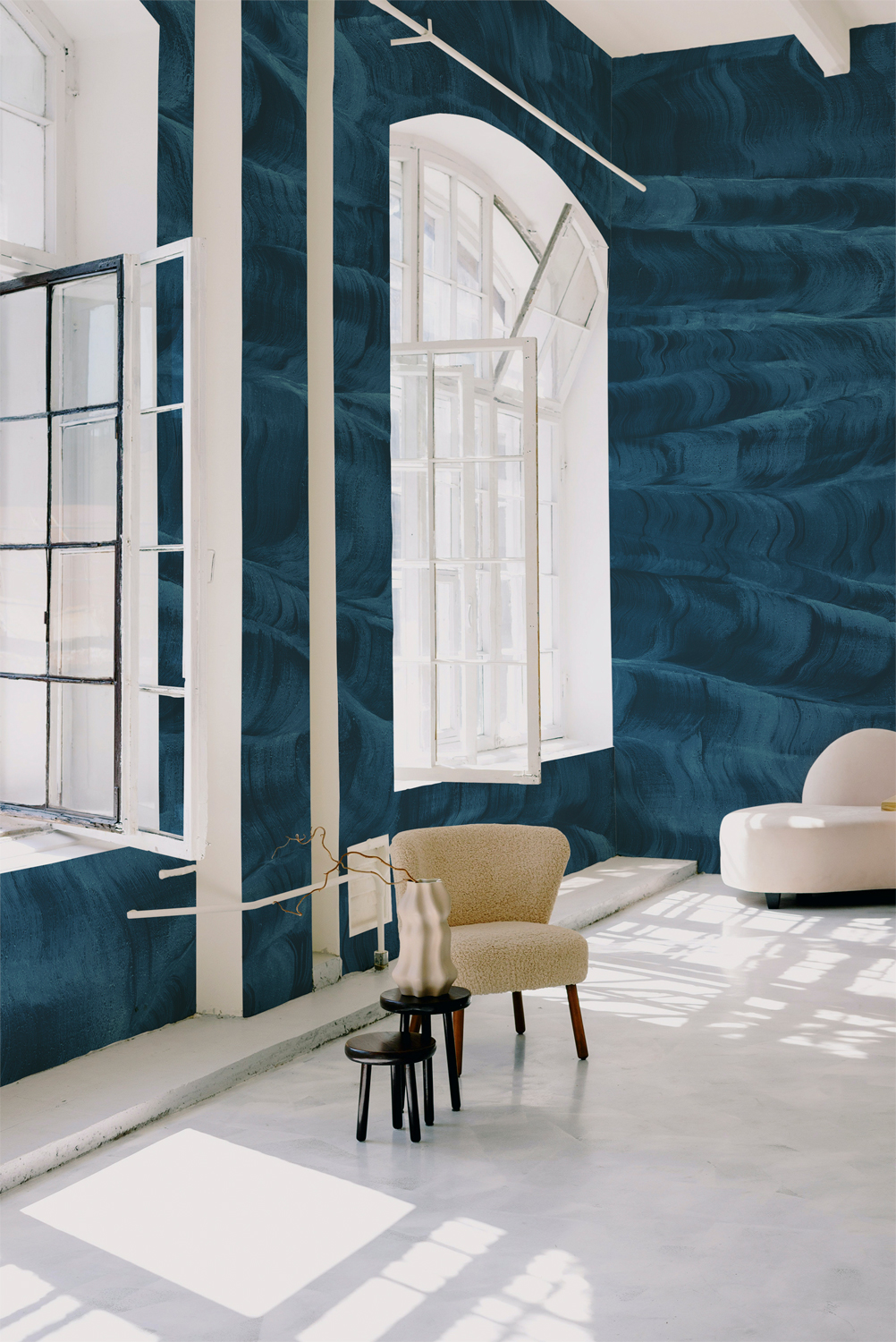 Wandbild Sand Waves - Sapphire
