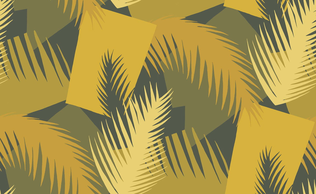Tapete Deco Palm - Yellow