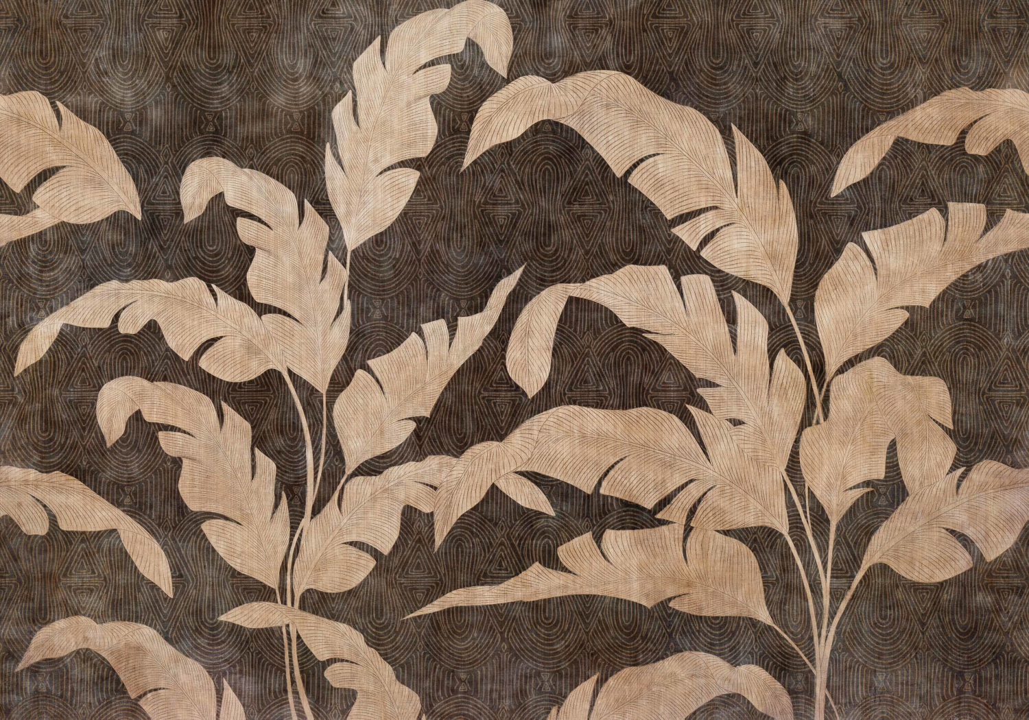 Wandbild Leaves Shadow - Night