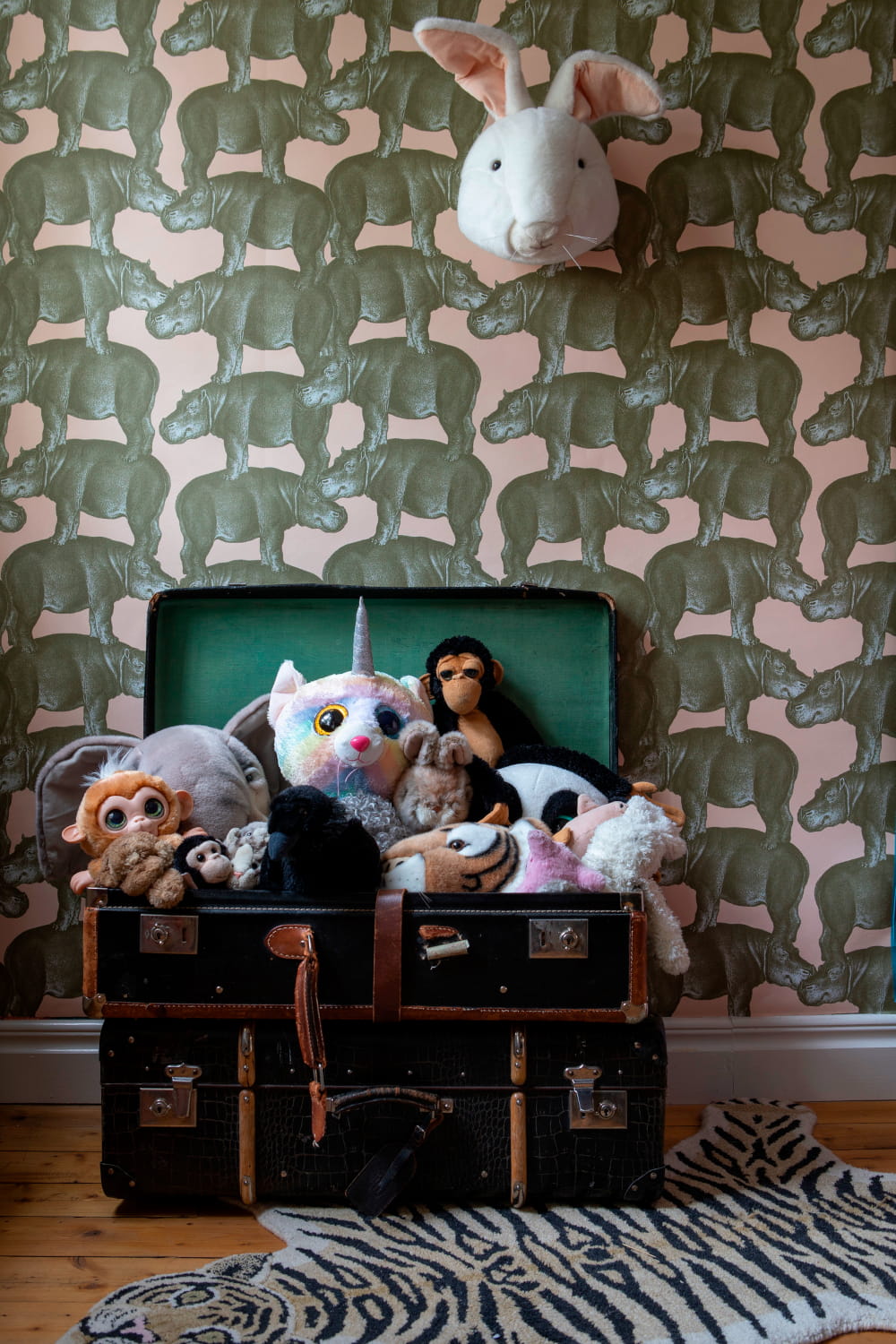Papier peint Hippo - Pink