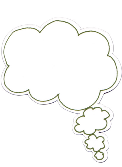 Sian Zeng Magnet Thought & Speech Bubbles - Thought Bubble Green Right