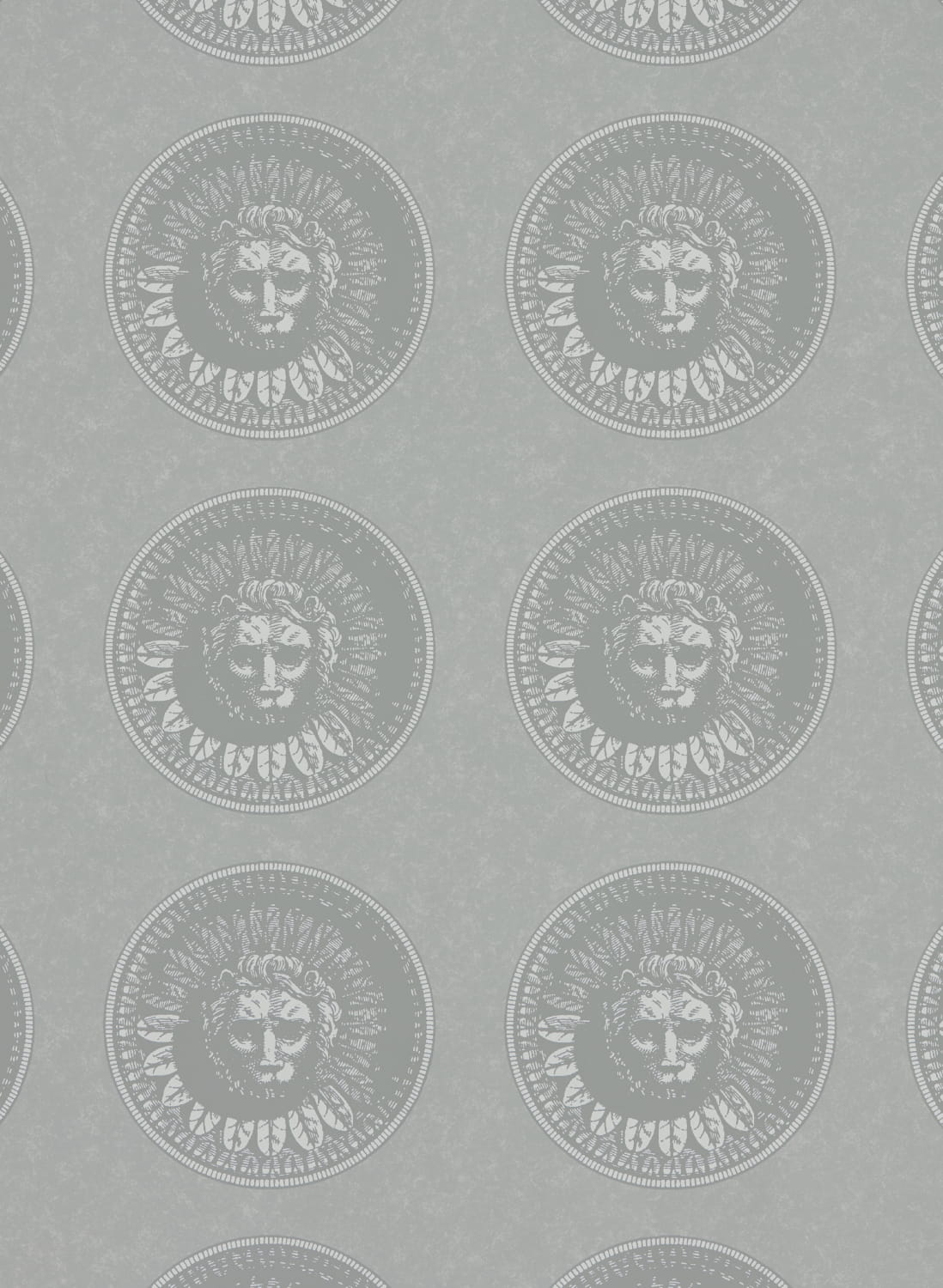 Tapete Medallion - Silver/ Perfect White