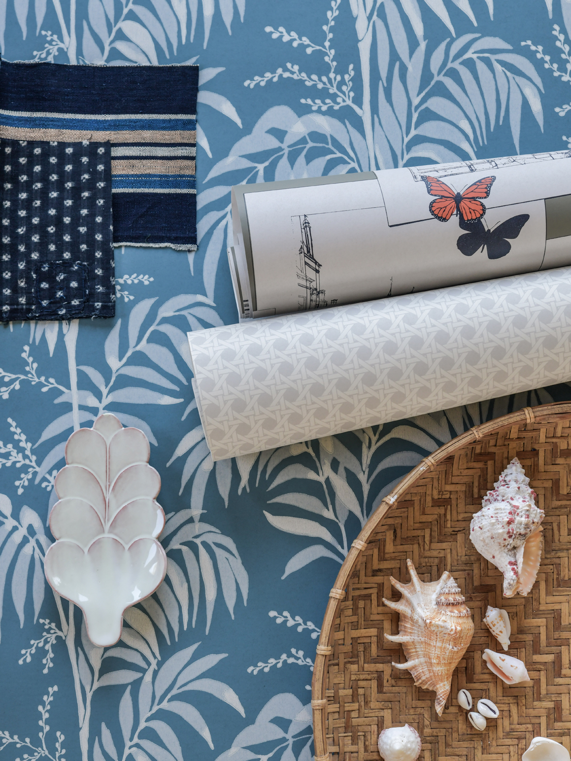 Carta da parati Casablanca Afternoon - Smokey blue