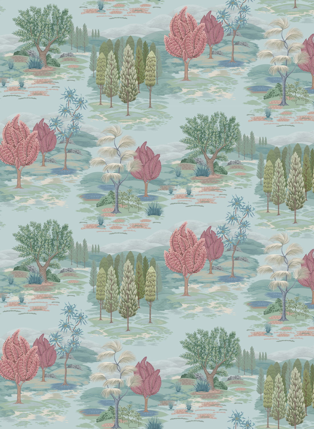 Tapete Monteverde - Aqua/ Blush