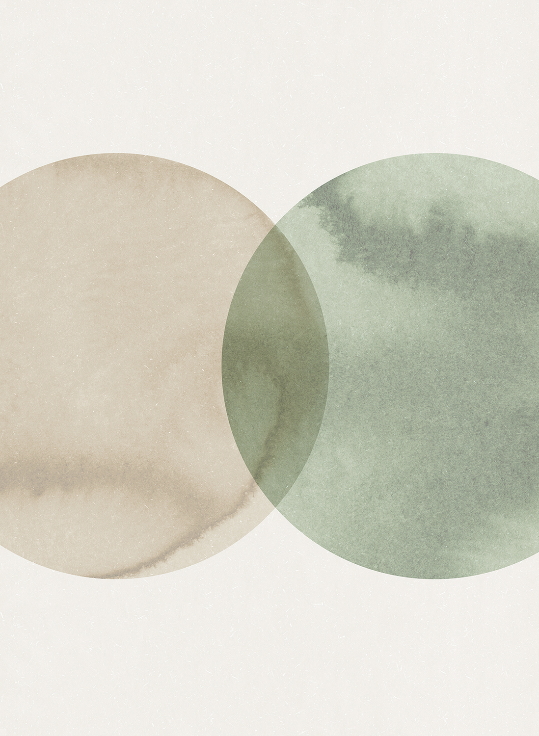 Wandbild Eclipse - Beige Green
