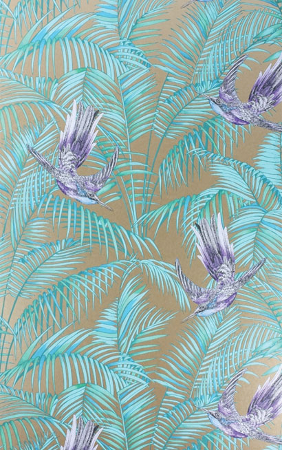 Tapete Sunbird - Bronze/ Purple/ Turquoise