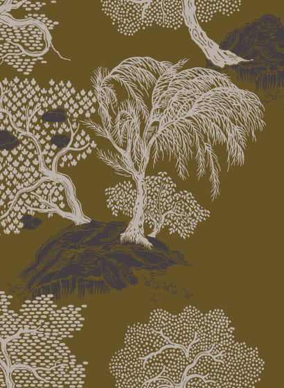 Tapete Jardin d'Asie - Kaki