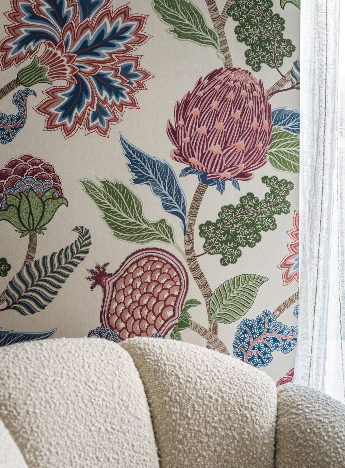 Tapete Cynara - Raspberry/ Cobalt