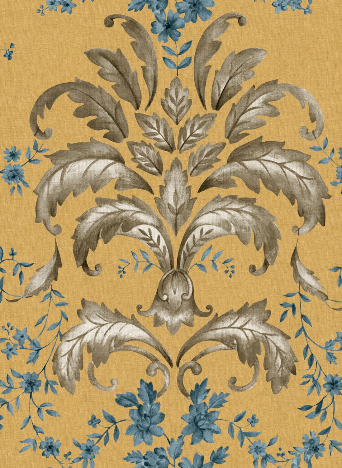 Tapete French Damask - Mustard