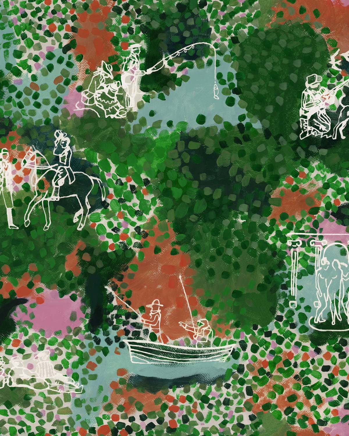 Wandbild Castle's Garden - Verdant Green