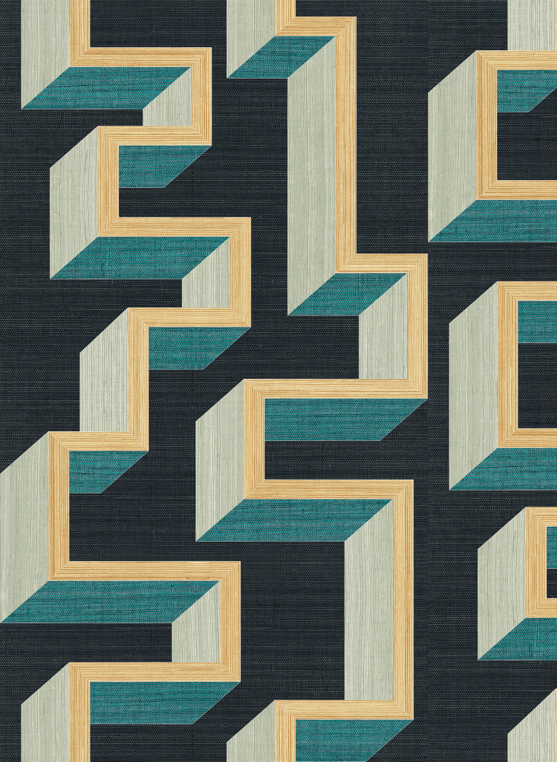Tapete Detour - Gold Teal