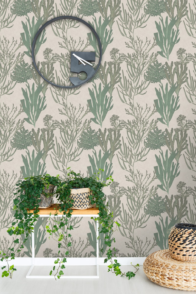 Tapete Light Corals - Pale Green