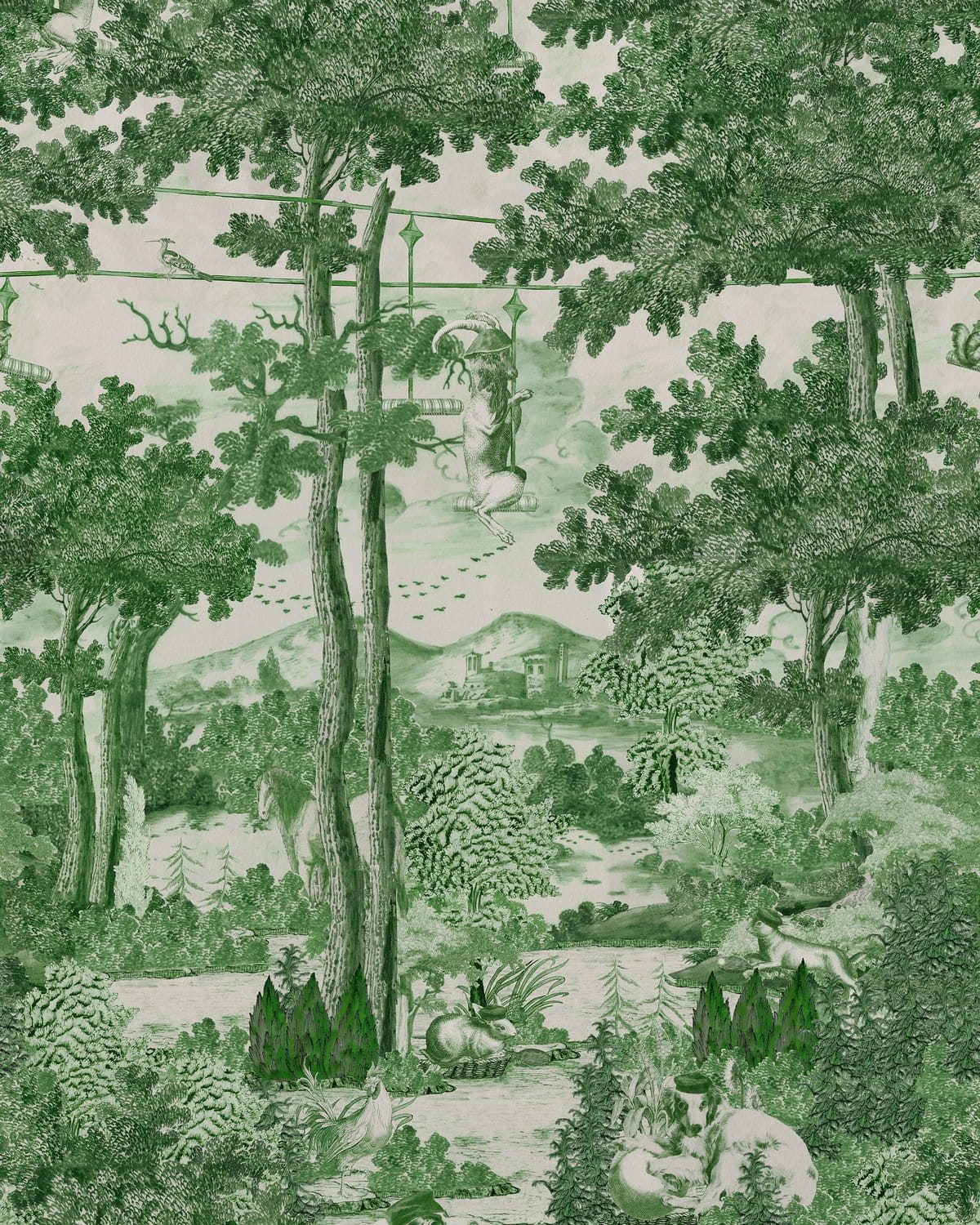 Wandbild Toile du Carpathians - Evergreen