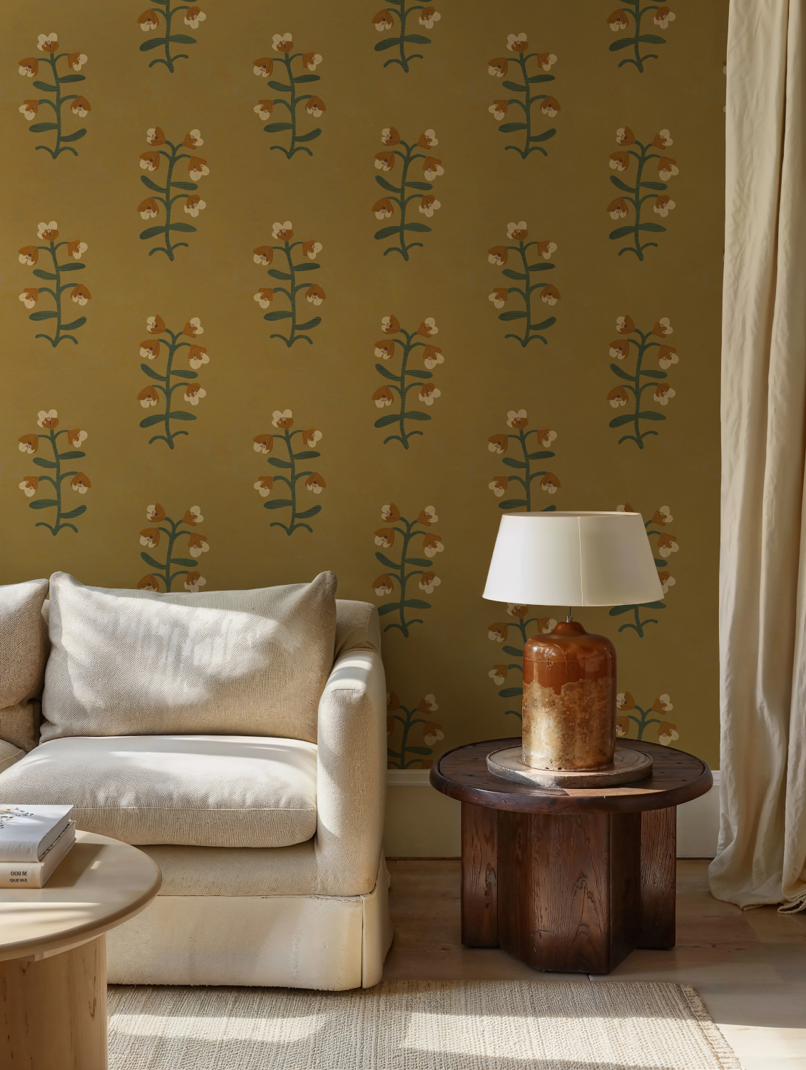 Tapete Pacific Blooming - Ocher