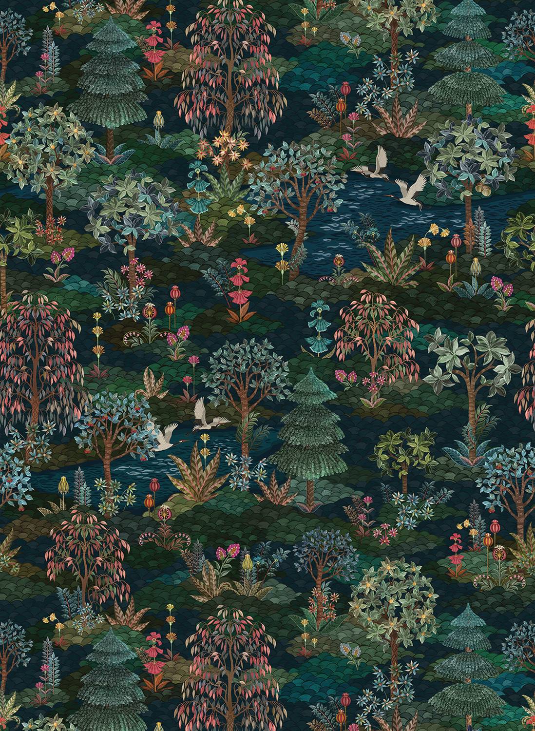 Tapete Pip Garden - Dark Blue
