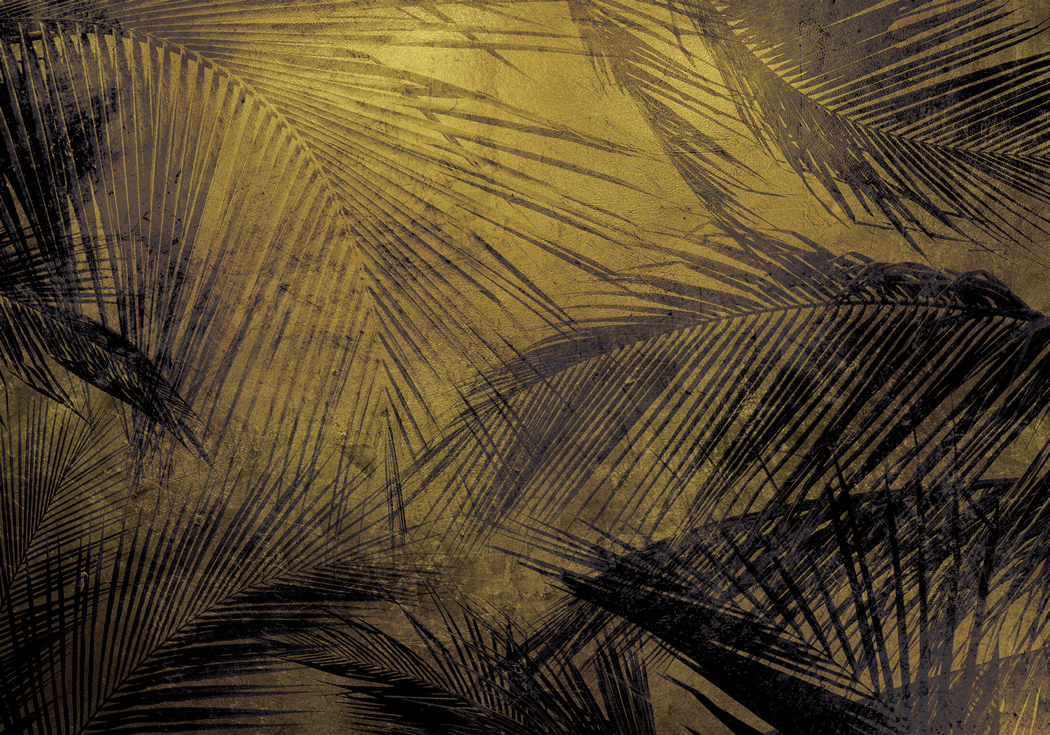 Wandbild Palms Metallics - Extra Gold