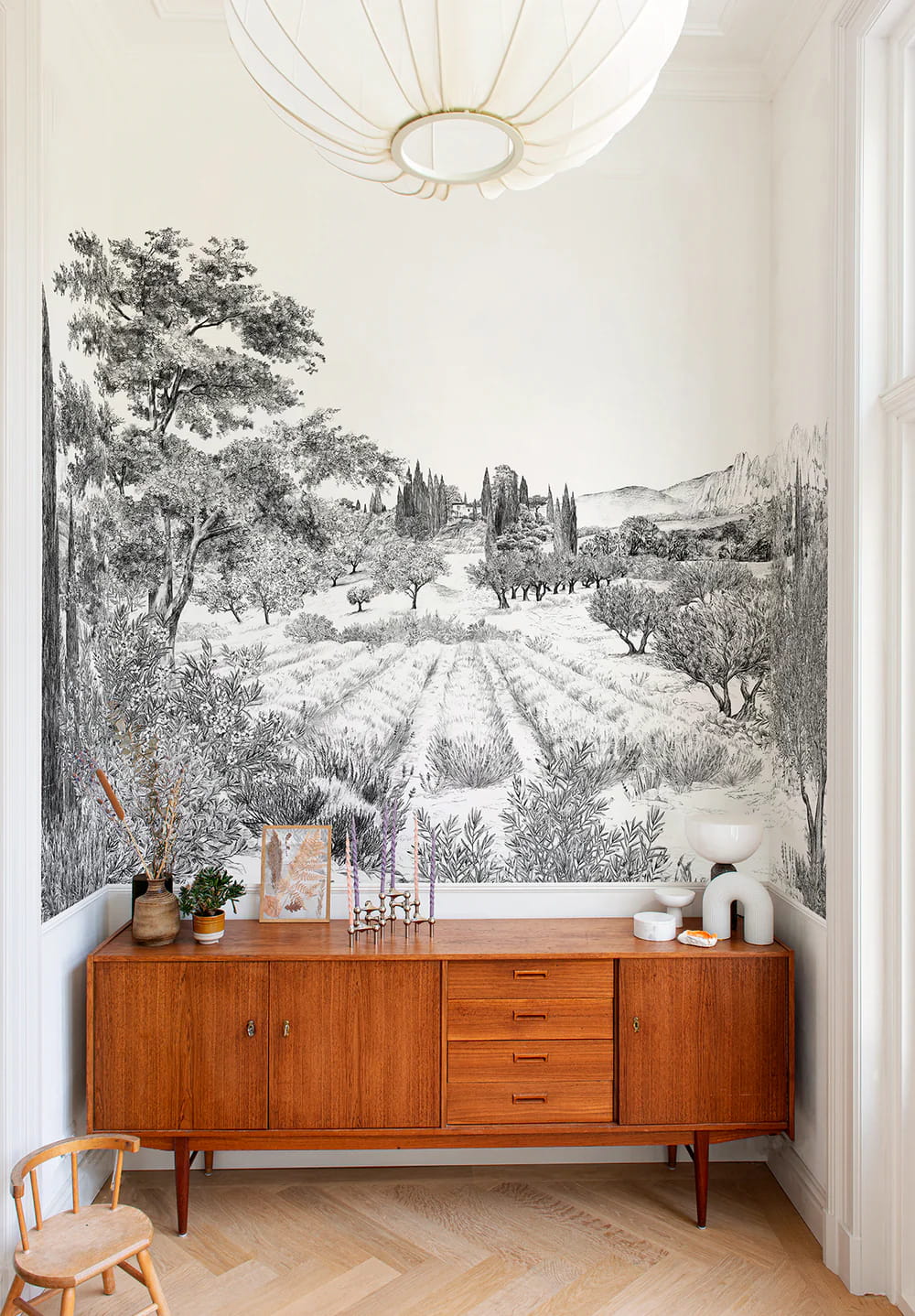 Wandbild Provence - Grisaille Panel A