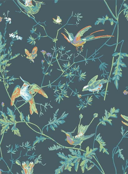 Tapete Hummingbirds Icons - Viridian