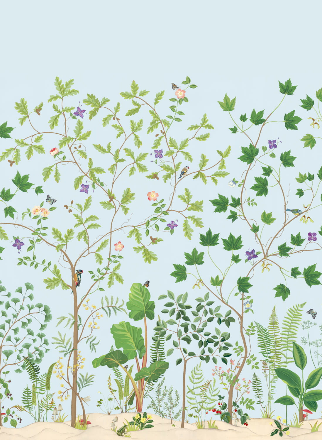 Wandbild Sycamore and Oak - Sky Blue