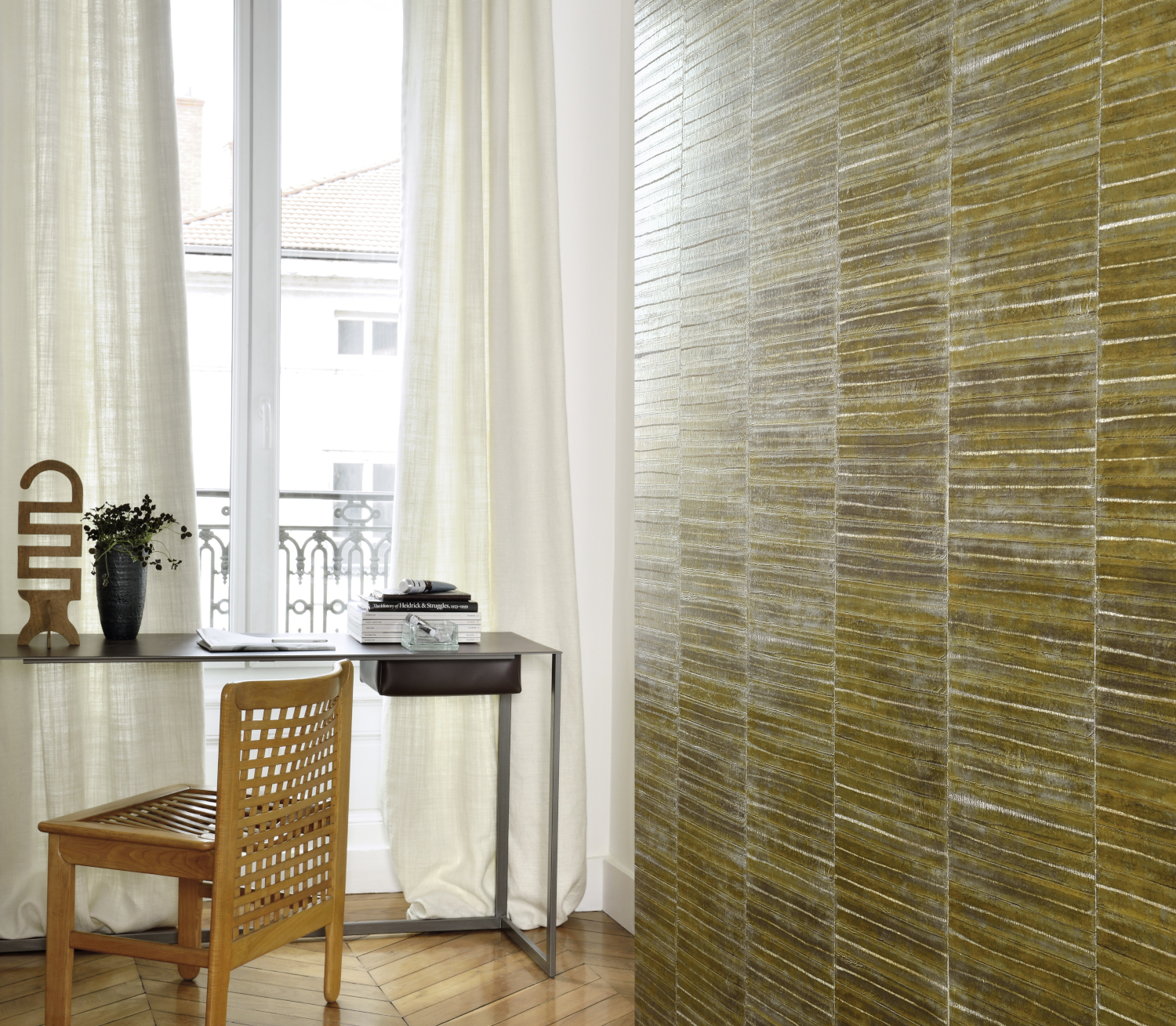 Tapete Anguille - Gold/ Silber
