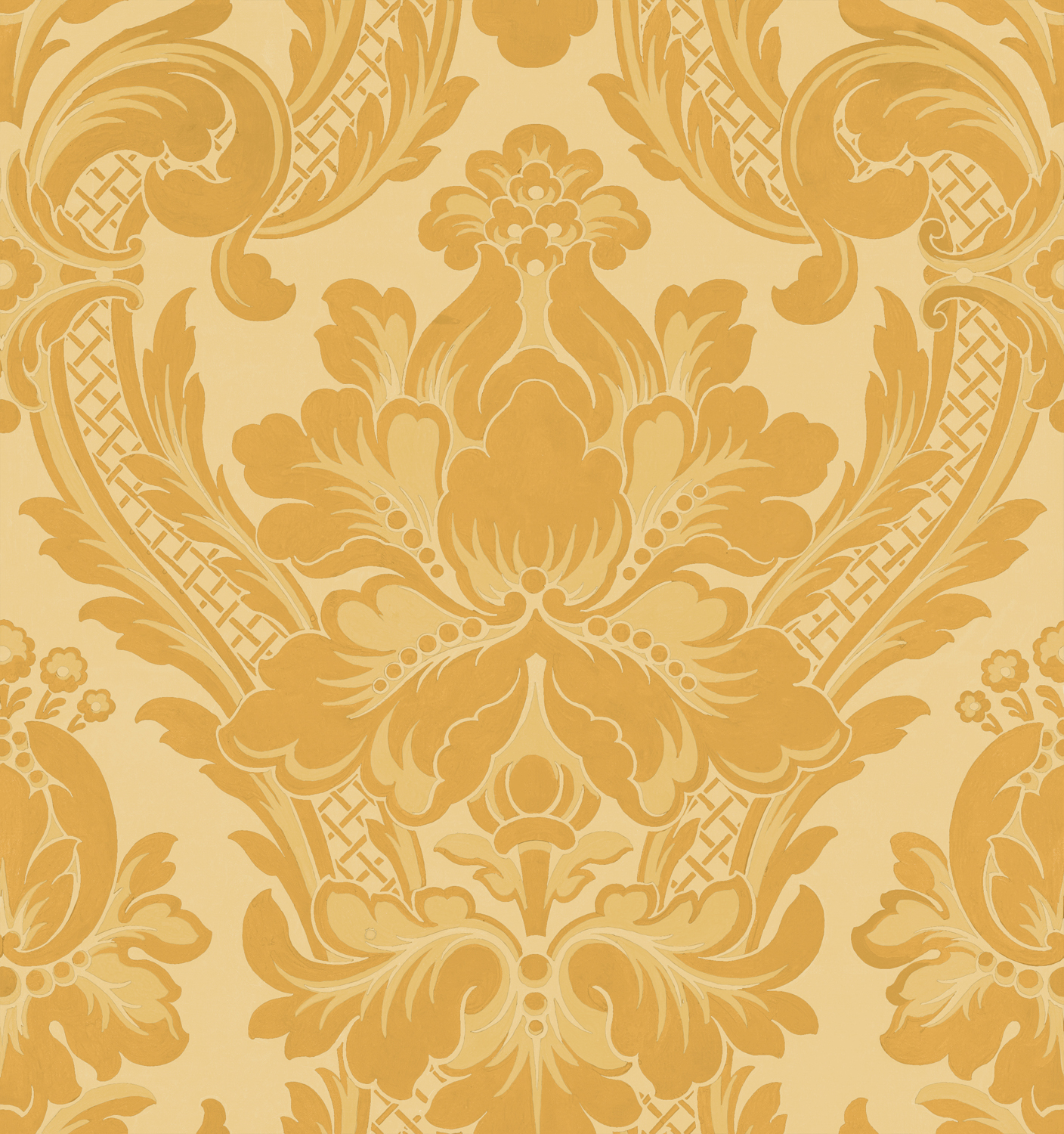 Stoff Venetian Damask - Curry
