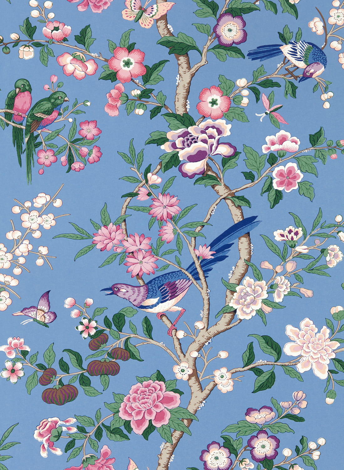 Tapete Chinoiserie Hall - Blueberry/ Purple