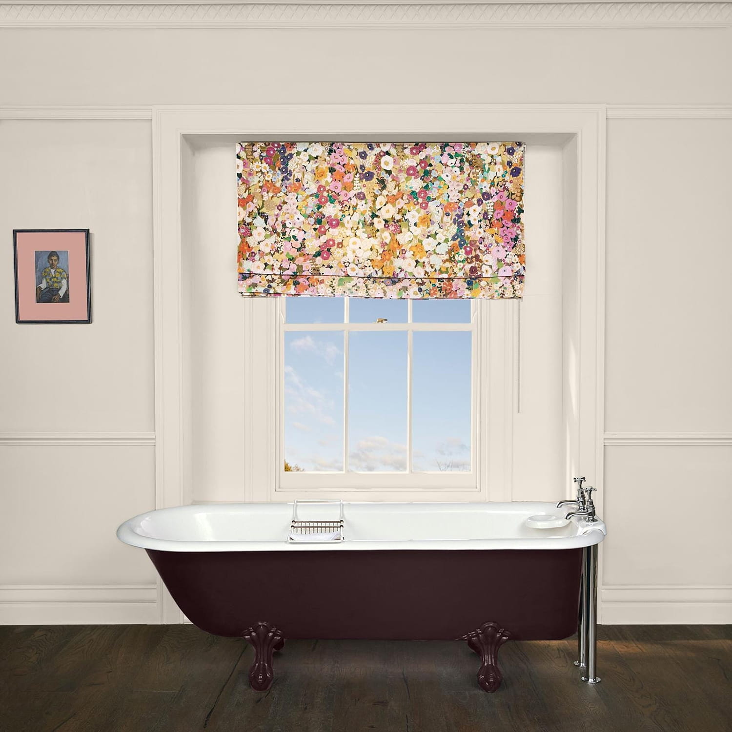 Tissu Hollyhocks - Velvet - Spring