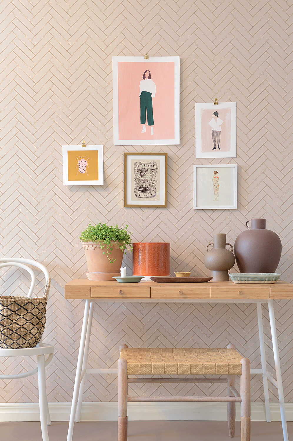 Tapete Heringbone - Sandy Beige