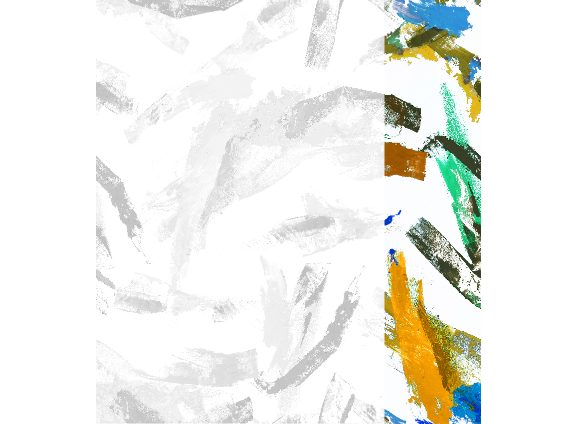 Wandbild Jack - Orange Green Panel 4
