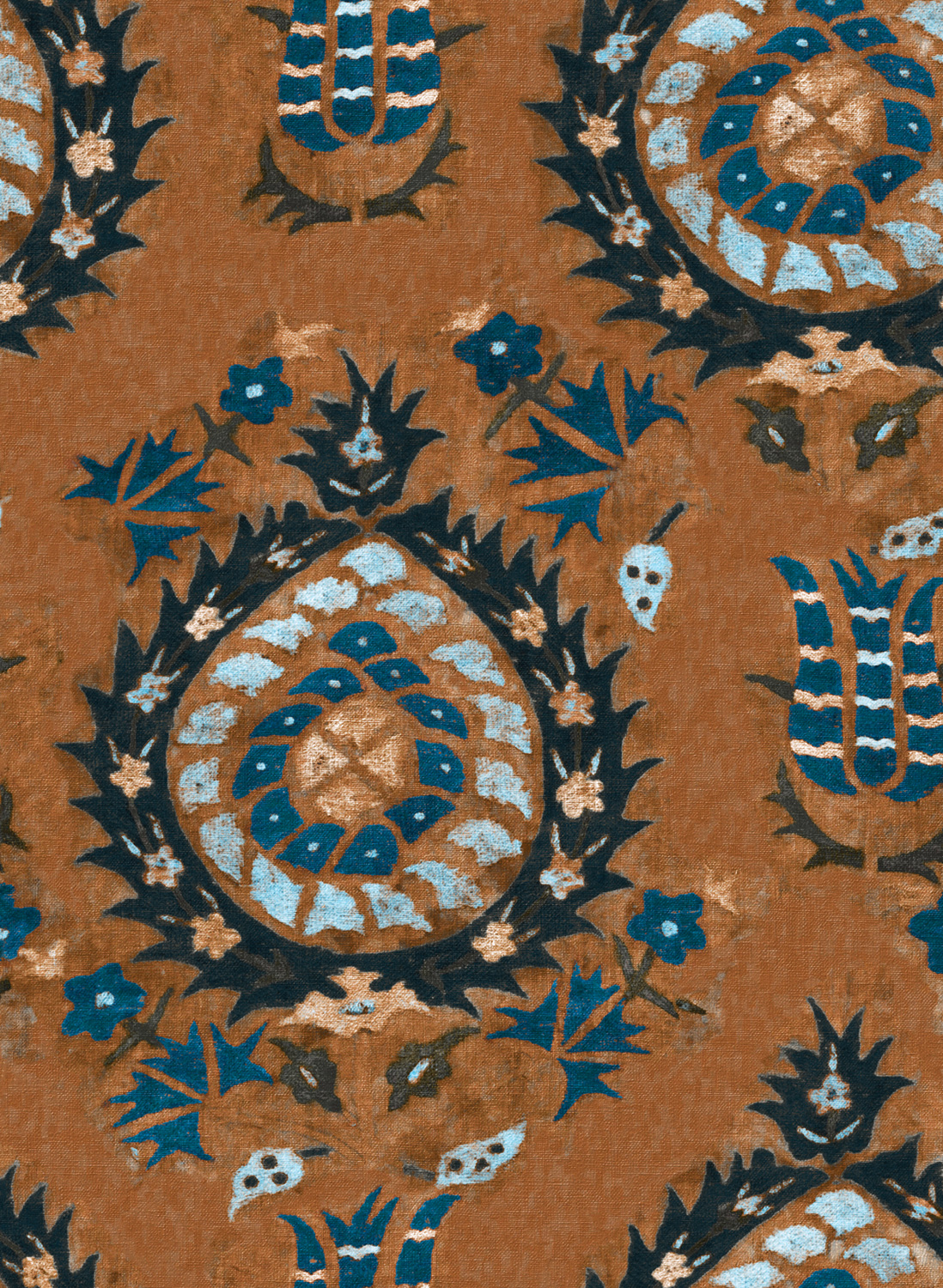 Tapete Flourish Sienna - Sienna/ Blue/ Black/ Brown