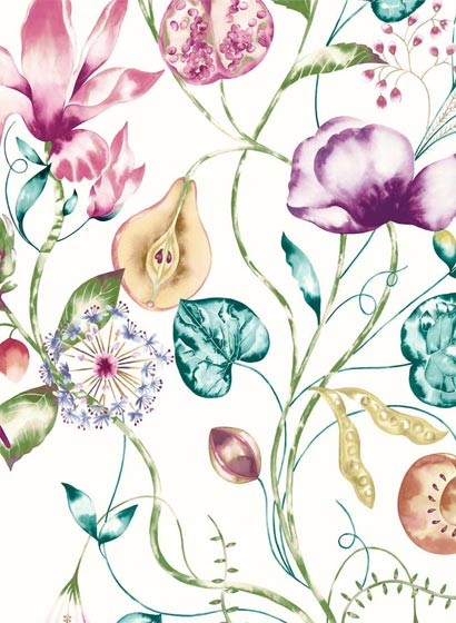 Wandbild Quintessence - Lagoon/ Cerise