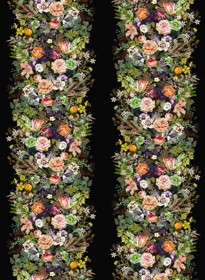 Wandbild Flowerbed - Black
