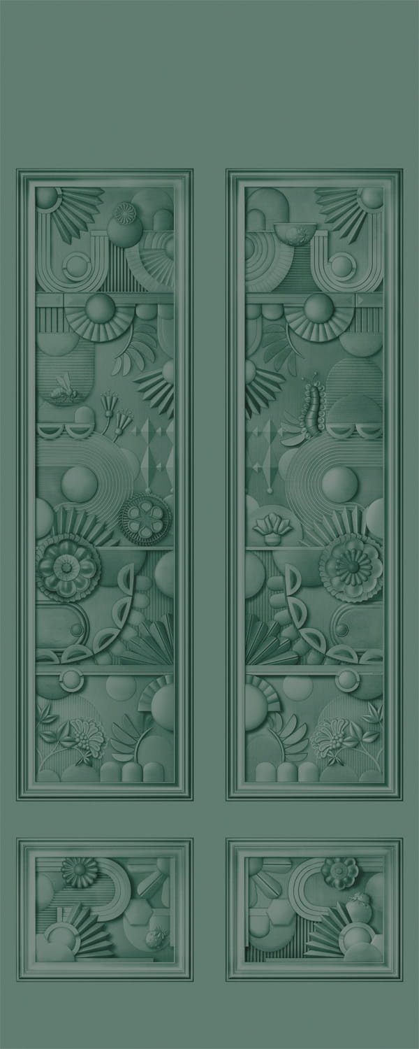Wandbild Greenhouse Gathering Window - Forest Green