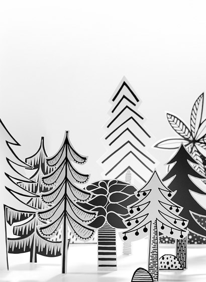 Tapete Nordic Valley - Black/ White