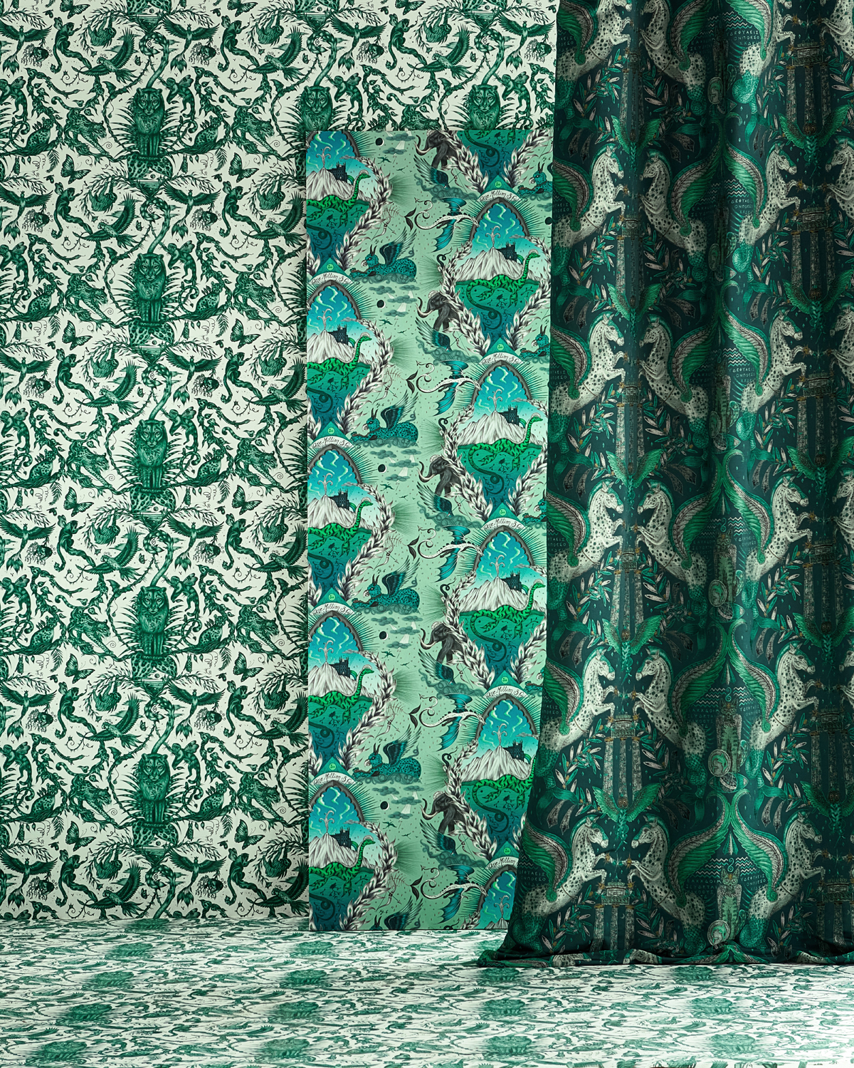 Tapete Bosque Dreams - Seafoam