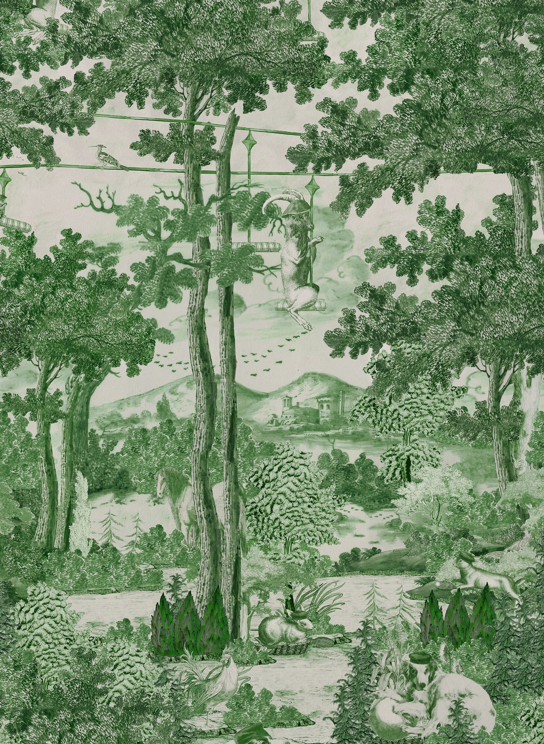 Wandbild Toile du Carpathians - Evergreen