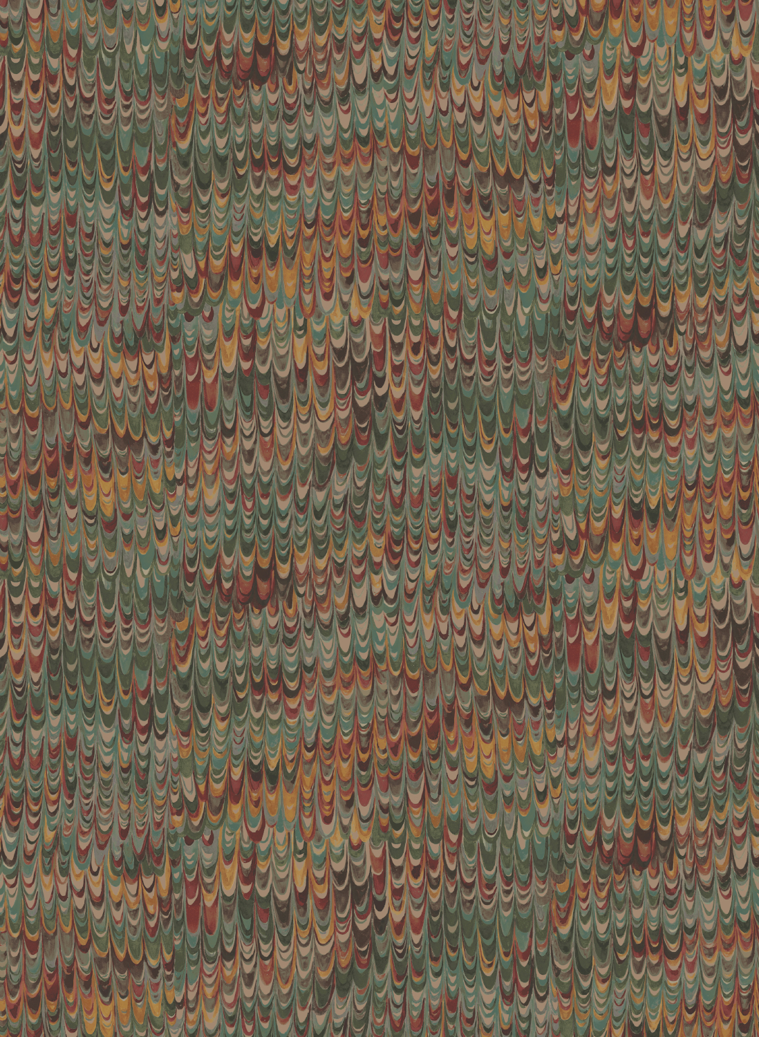 Tapete End Paper - Red/ Green