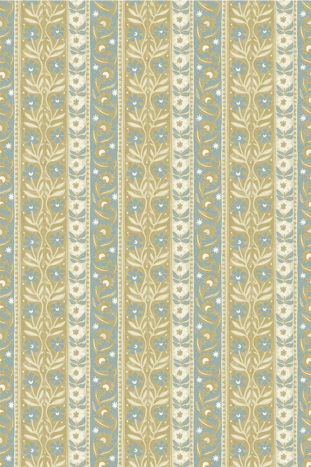 Papier peint Arber Stripe - Yellow and Aqua