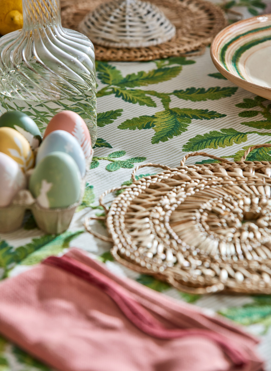 Stoff Oaknut Stripe - Botanical Green