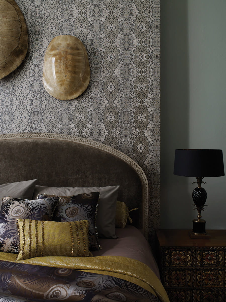 Tapete Turquino - Metallic & Mica Linen/ Cacao