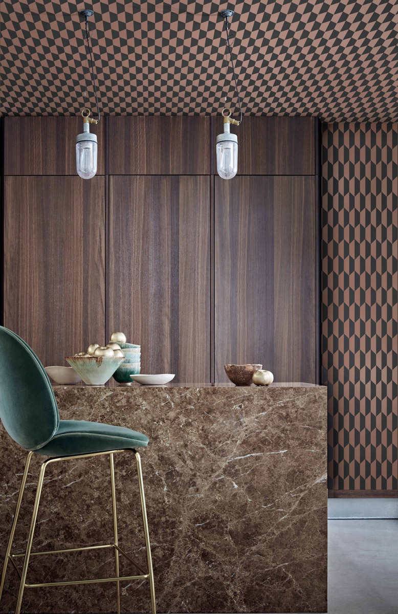 Tapete Petite Tile Icons - Charcoal/ Bronze