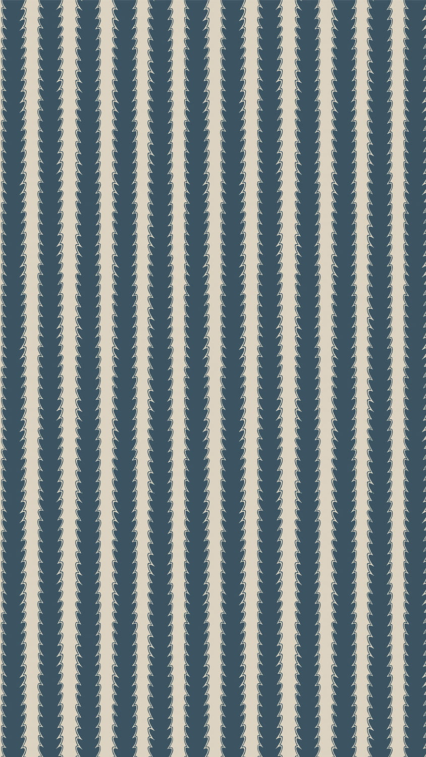 Tapete Scallop Stripe - Beakster Blue/ Edge Sand