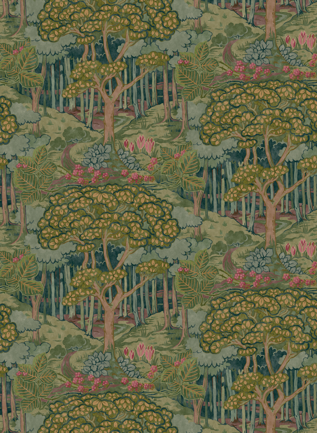 Tapete Ruskin - Emerald