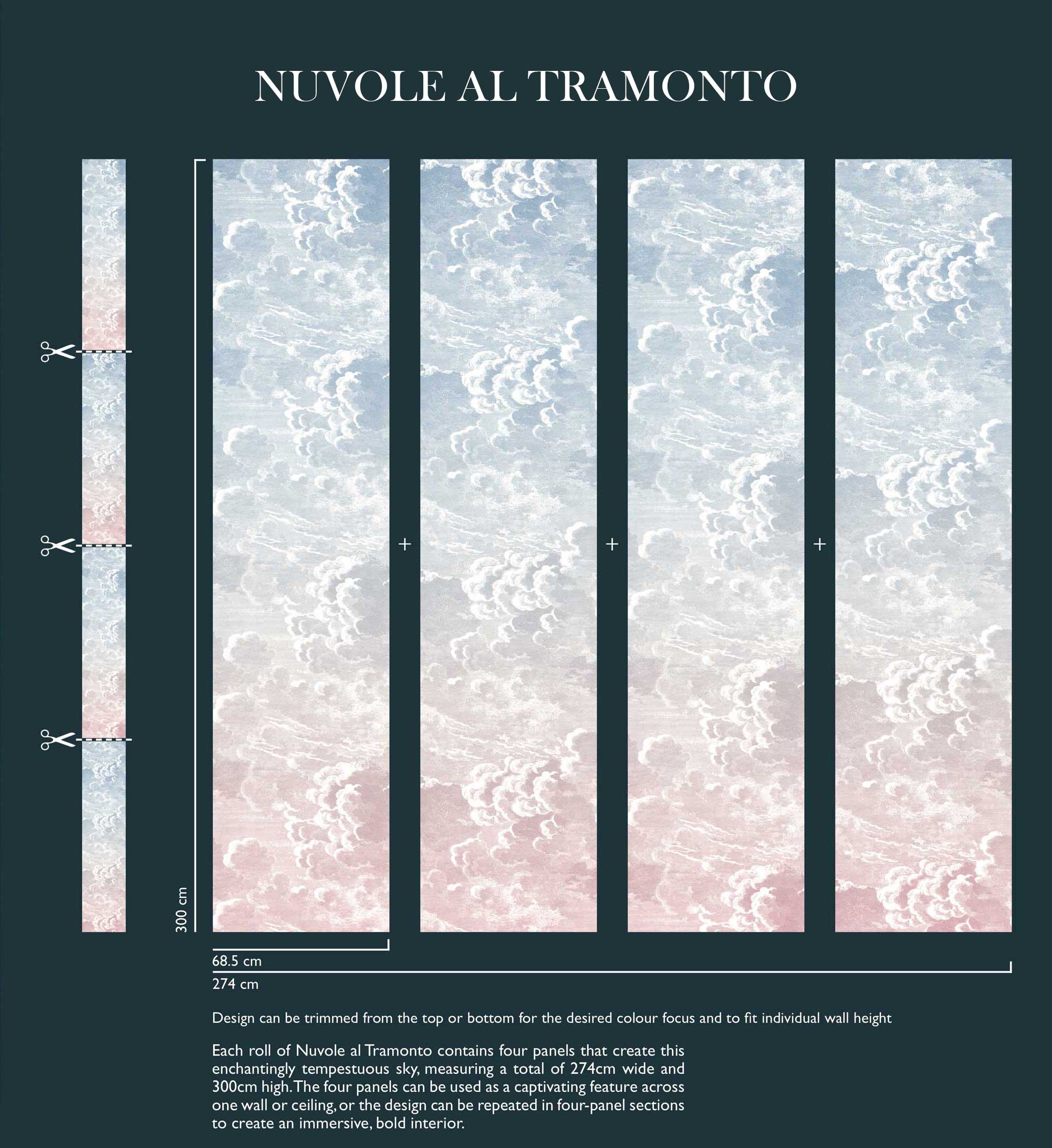 Wandbild Nuvole al Tramonto - Dusk