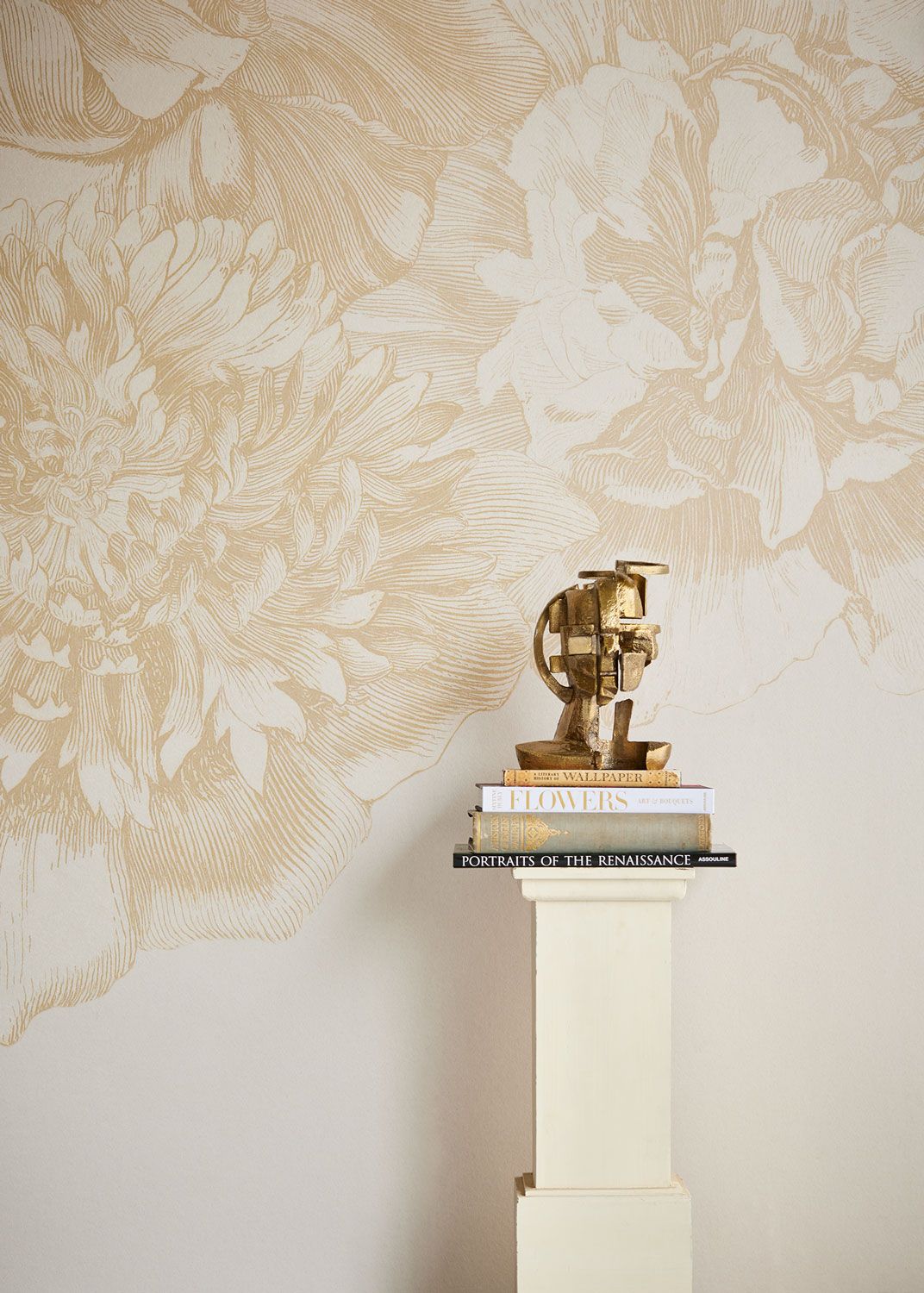 Wandbild Flower Fall - Gold