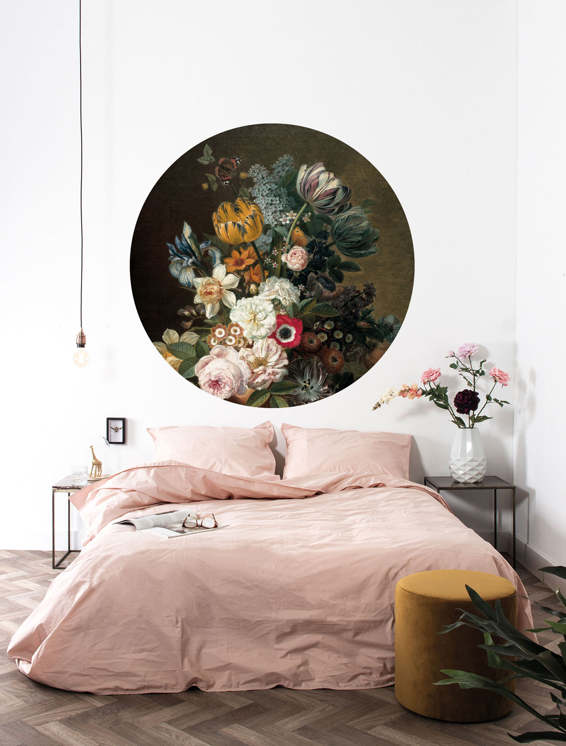 Carta da parati panoramica Golden Age Flowers 11 Circle - S - 1.425m